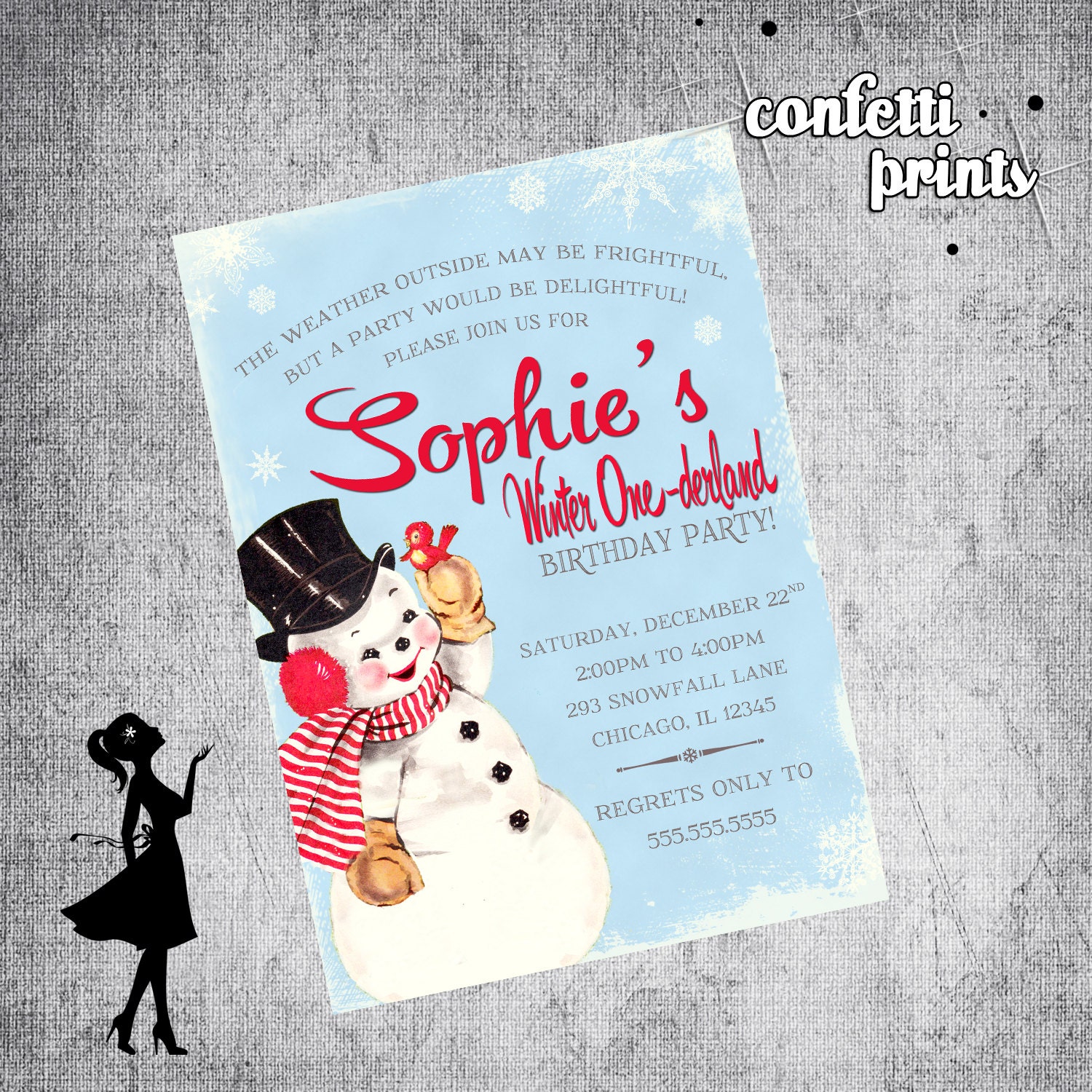 Printable Birthday Party Invitation - FROSTY