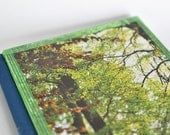 Handbound notebook trees, recycled, A6, OOAK