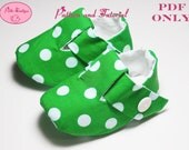 Baby shoe pattern - Green White Polka Dot Emme Shoes