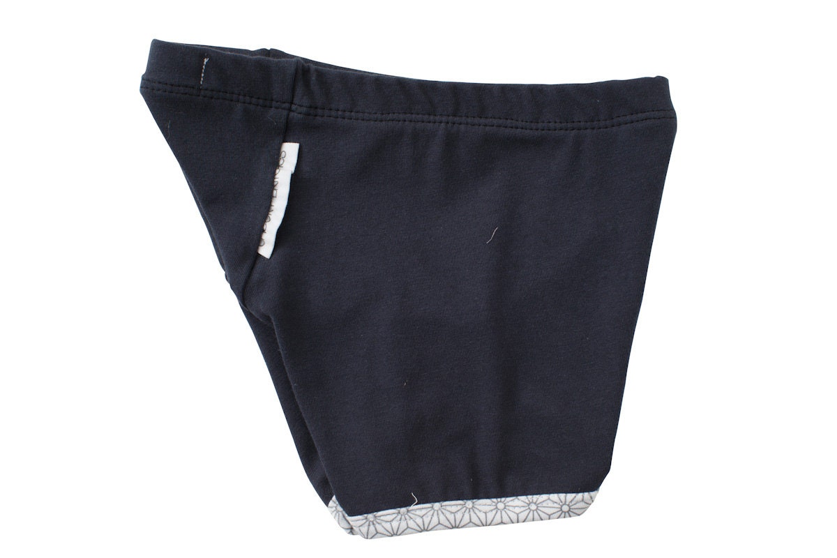 95% Cotton Japanese Asanoha Baby Shorts - Charcoal