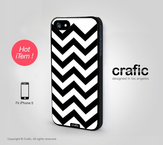 iPhone 5 Case - Black Chevron