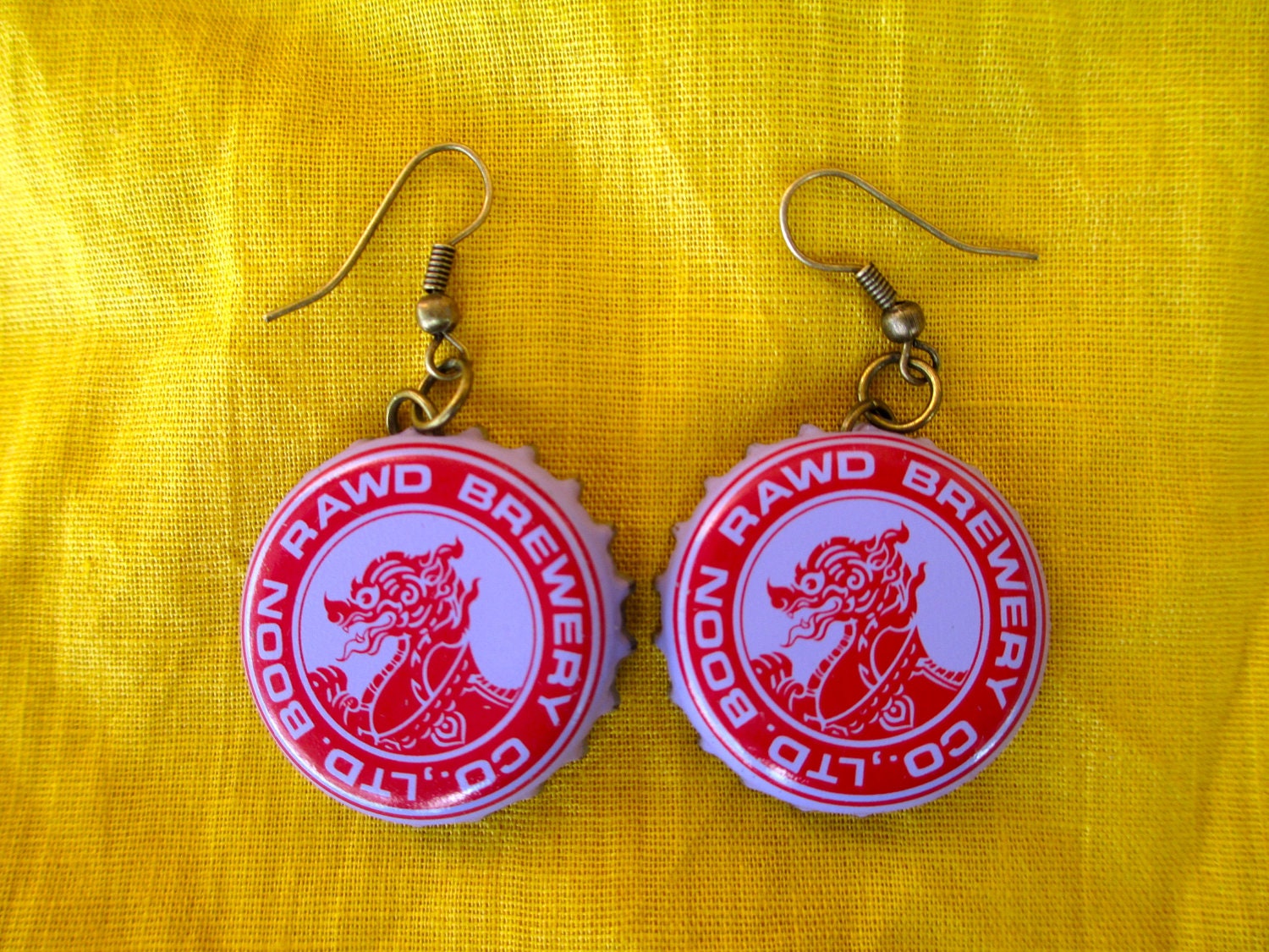 Singha Bottle Cap Earrings