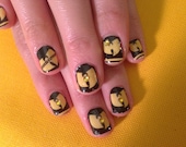 WU TANG killa bees nail decals black and yellow
