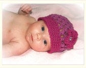 REDUCED Baby Hat Crochet Puff Stitch Beanie