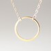 Eternity karma ring necklace- halo circle necklace- 14k gold filled delicate chain- modern minimalist jewelry for everyday