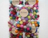500 Felt Balls 2cm Multi-coloured Felted Balls