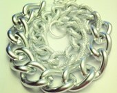 Chunky chain silver wrap bracelet, wrap bracelet, stackable bracelet, Marc Jacobs Inspired, silver chain bracelet, chunky chain bracelet
