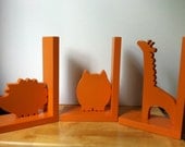 Mix Match Giraffe, Owl & Hedgehog Forest Friends Bookends - Price is for one bookend - choose your colors