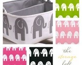 LG 10"x10"x6" Diaper Caddy - Storage Bin Basket Container Organizer - Ele Fabric