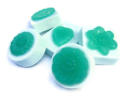 Decorative Green Shea butter and Aloe handmade scented soap