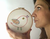Hand embroidery hoop wall art, bird home decor,kids room decor,nursery decoration