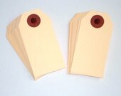 100 Blank Manila Hang Tags 2 3/4" X 1 3/8" (70mm x 35mm)