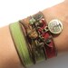 Tree of Life Dragonfly Silk Wrap Bracelet Yoga Jewelry Om Namaste Bohemian Jewelry Autumn Fall Earthy Unique Gift Under 50 Item Z34