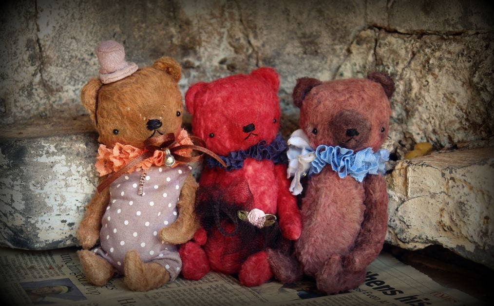 PDF Epattern for 5 inch Pocket Size Miniature Handmade Artist Teddy Bear by Sasha Pokrass