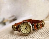 Leather Bracelet Skull  Watch 3 colors available  pw038
