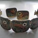 RESERVED Taxco Mexico early Vintage Sterling Silver 925 with Copper Bracelet Earrings Set