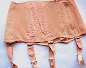 50s Vintage Boned Corset Girdle Peach