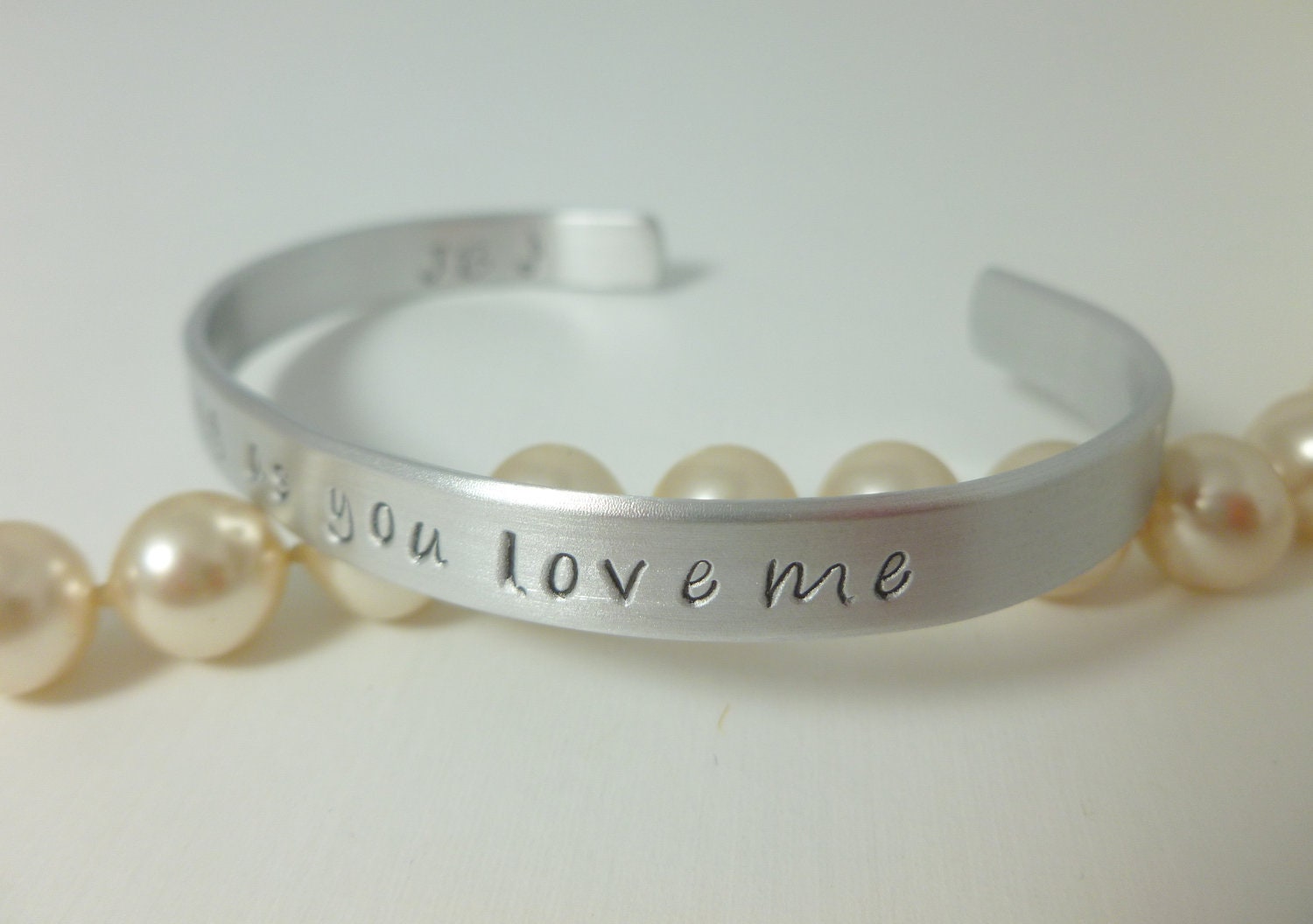 Justin Bieber, inspired Jewelry. Hand stamped cuff Bracelet with" As long as you love me"