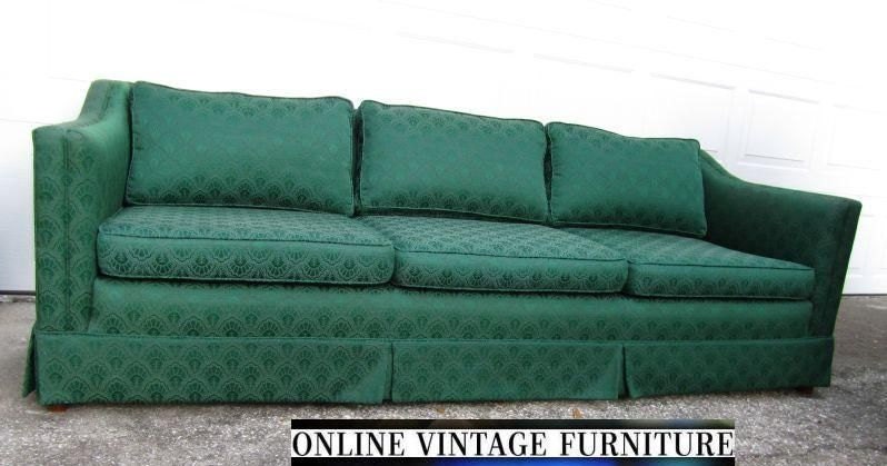 1940s vintage sofa couch davenport long mid century midcentury mid-century modern retro Hollywood regency art deco living room
