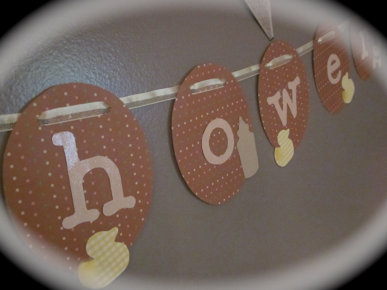 Baby Shower Banner neutral colors