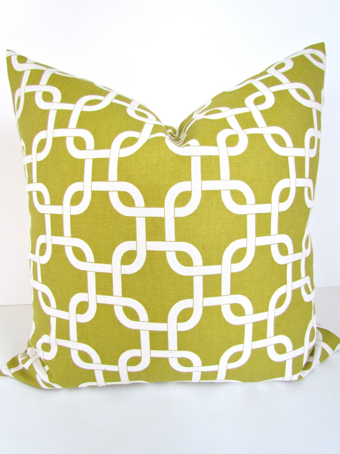 PILLOW Covers 16x16 Decorative Throw Pillows CITRON Green 16 x 16 Throw Pillow Shops Green Celedon Geometric
