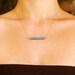 Dainty gold necklace, blue amazonite necklace, gemstone necklace, silver necklace, bridesmaid gift, gemstone pendant. blue stone