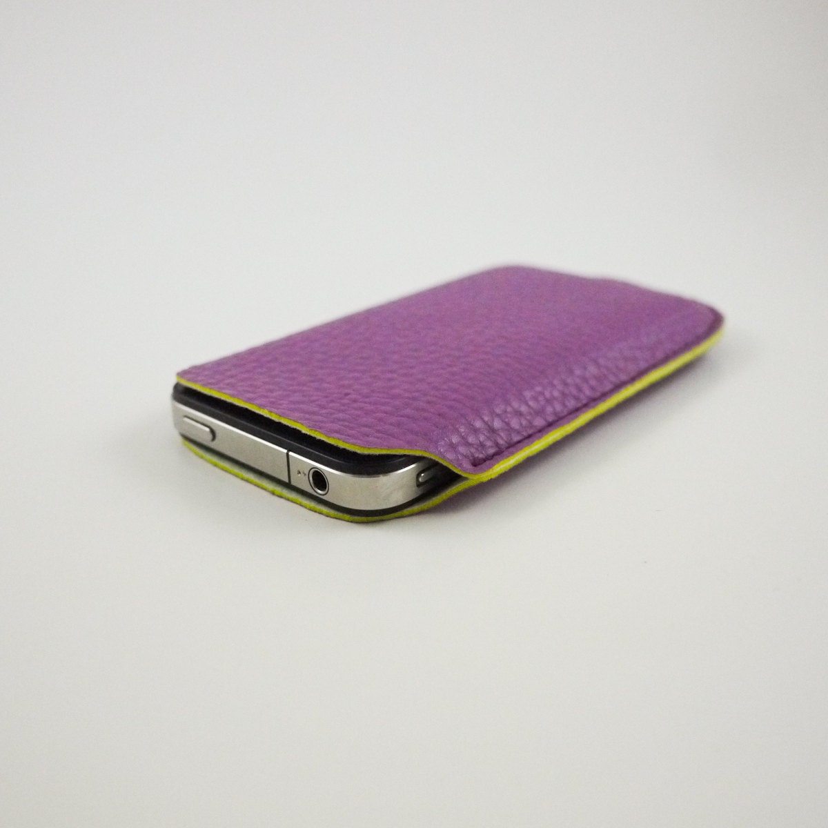 iPhone 4 Case, iPhone 4S Case,  iPhone 4 Cover, iPhone 4S Cover, iPhone Case -  Purple Violet Faux Leather