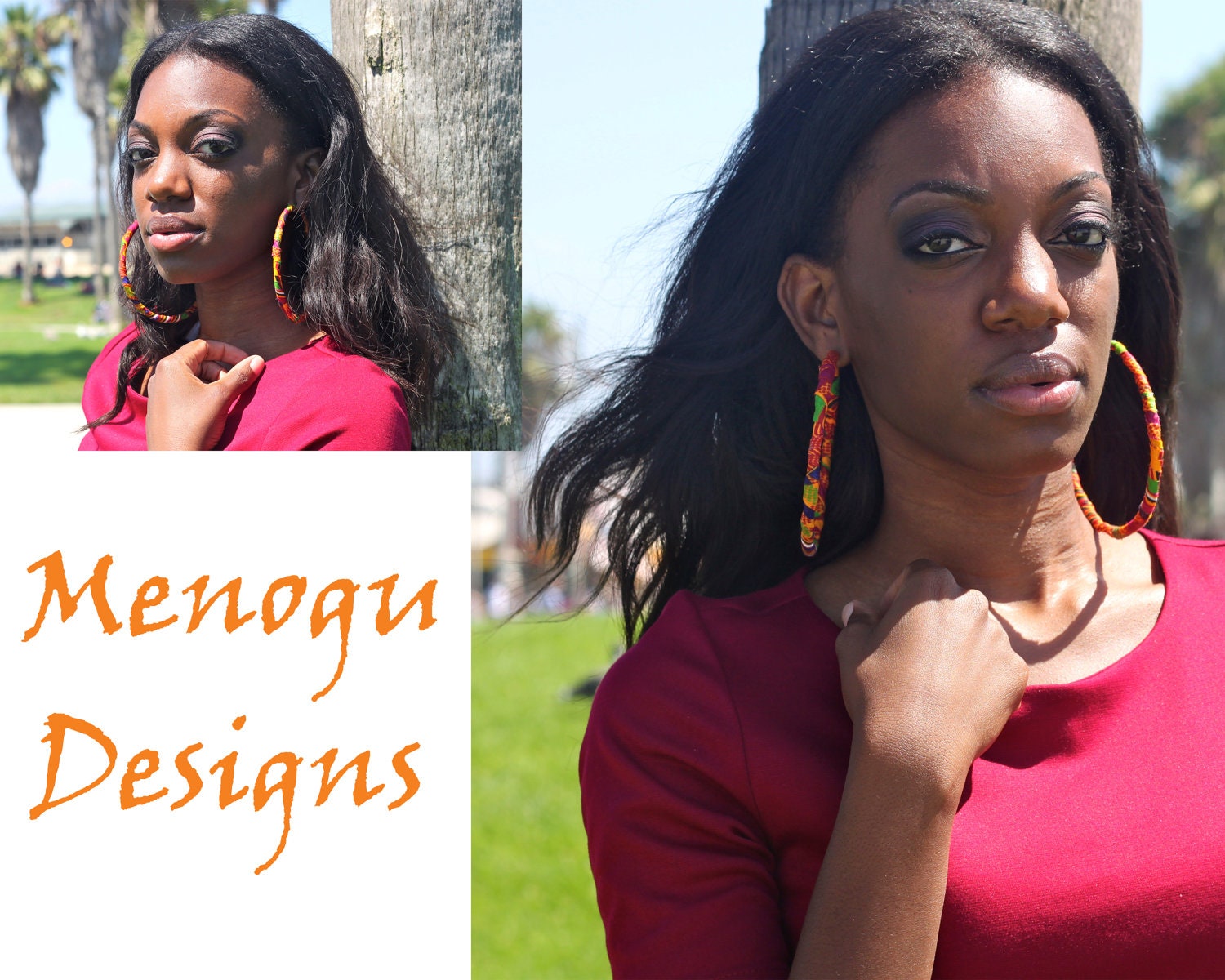 Large Kente Hoops
