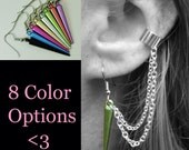 Stud Ear Cuff  Earring Set - spike earrings, stud earrings, earcuff, Available in 8 different colors