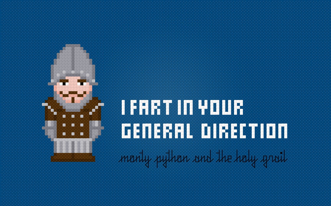 Monty Python and the Holy Grail - Movie Quote - Cross Stitch PDF Pattern Download