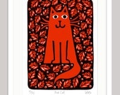 Red Cat by Lo Cole - Limited Edition Print