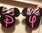 Disney Minnie Zebra/Hot Pink HAPPY BIRTHDAY Banner