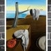 Poster Star wars inspired, print of my original painting: "the persistence of the iperguyde", Dalì parody, with millenium falcon