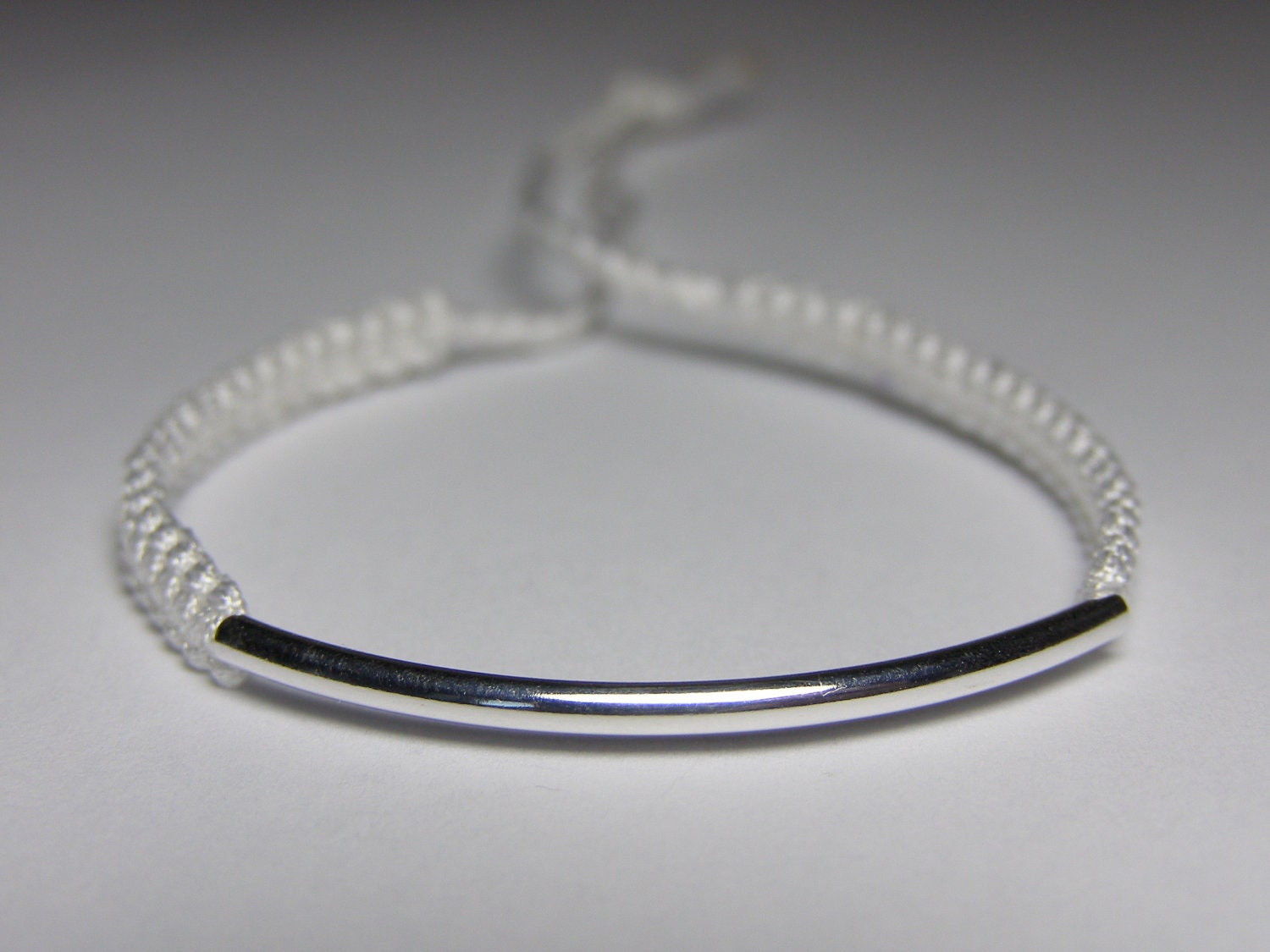 Silver bar bracelet