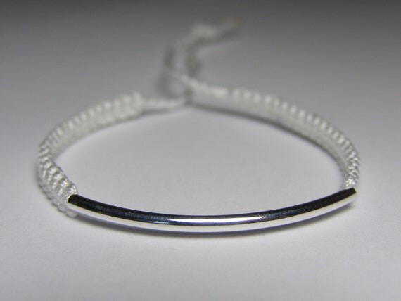 Silver bar bracelet