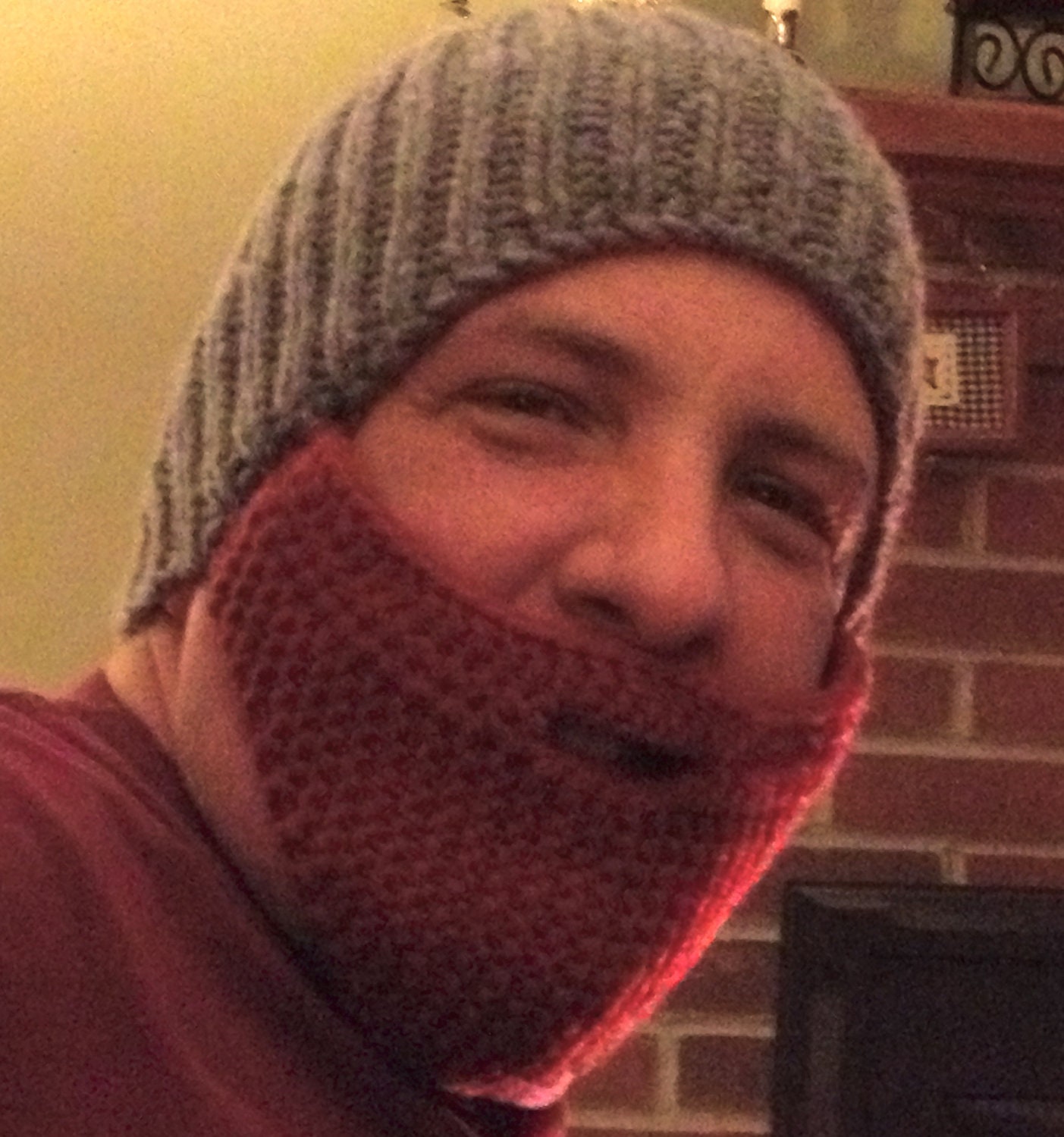 Handknit Mens Bearded Hat Bernat softee chunky yarn Ribbed Stitch - Custom order only