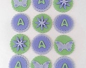 12 Fondant Edible Cupcake/Cookie Toppers