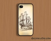 IPHONE 5 CASE - merchantman on sea - iPhone 4 case,iPhone 4S case,iPhone caseHard Plastic Case Rubber Case