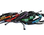 Real Leather Bracelet Wrap Couple Cuffs Leather Braid Wax Cord Layered Cuff - Fashion Accessories