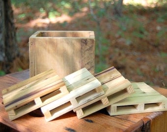 Rustic Pallet Coaster Set