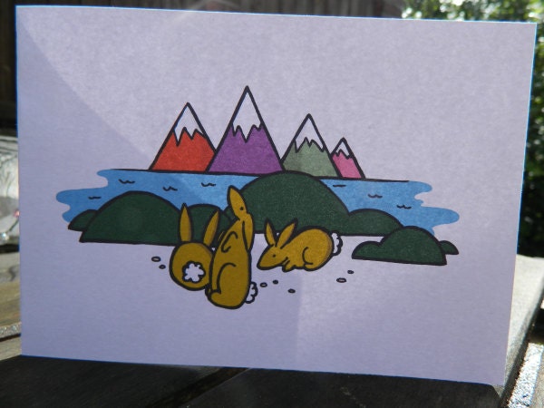 Mountain Rabbits Notecards