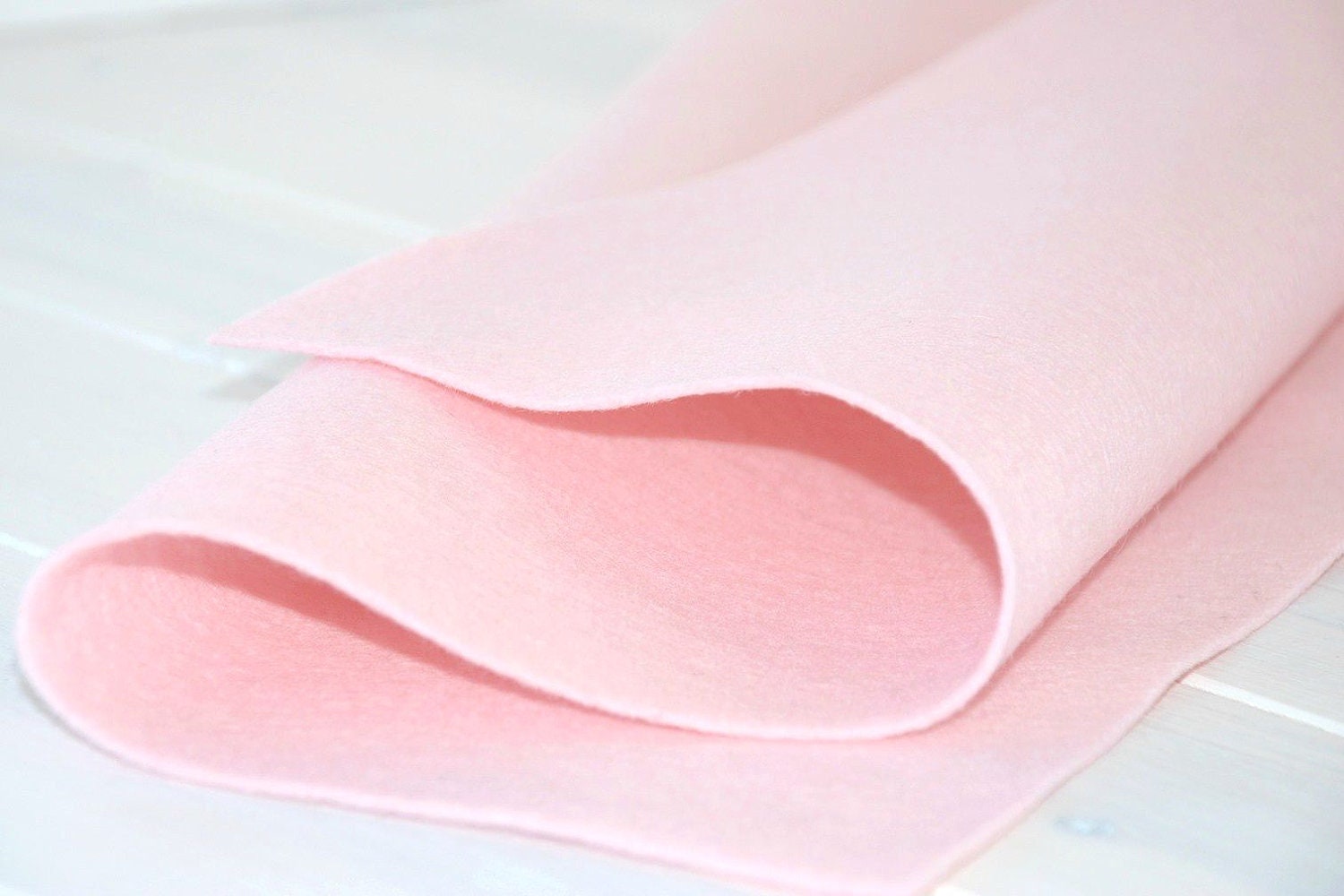 100% Wool Felt, 100 Percent Wool Felt Large Sheet - 18" X 18" - Color Baby Pink-55 - Pure Felt