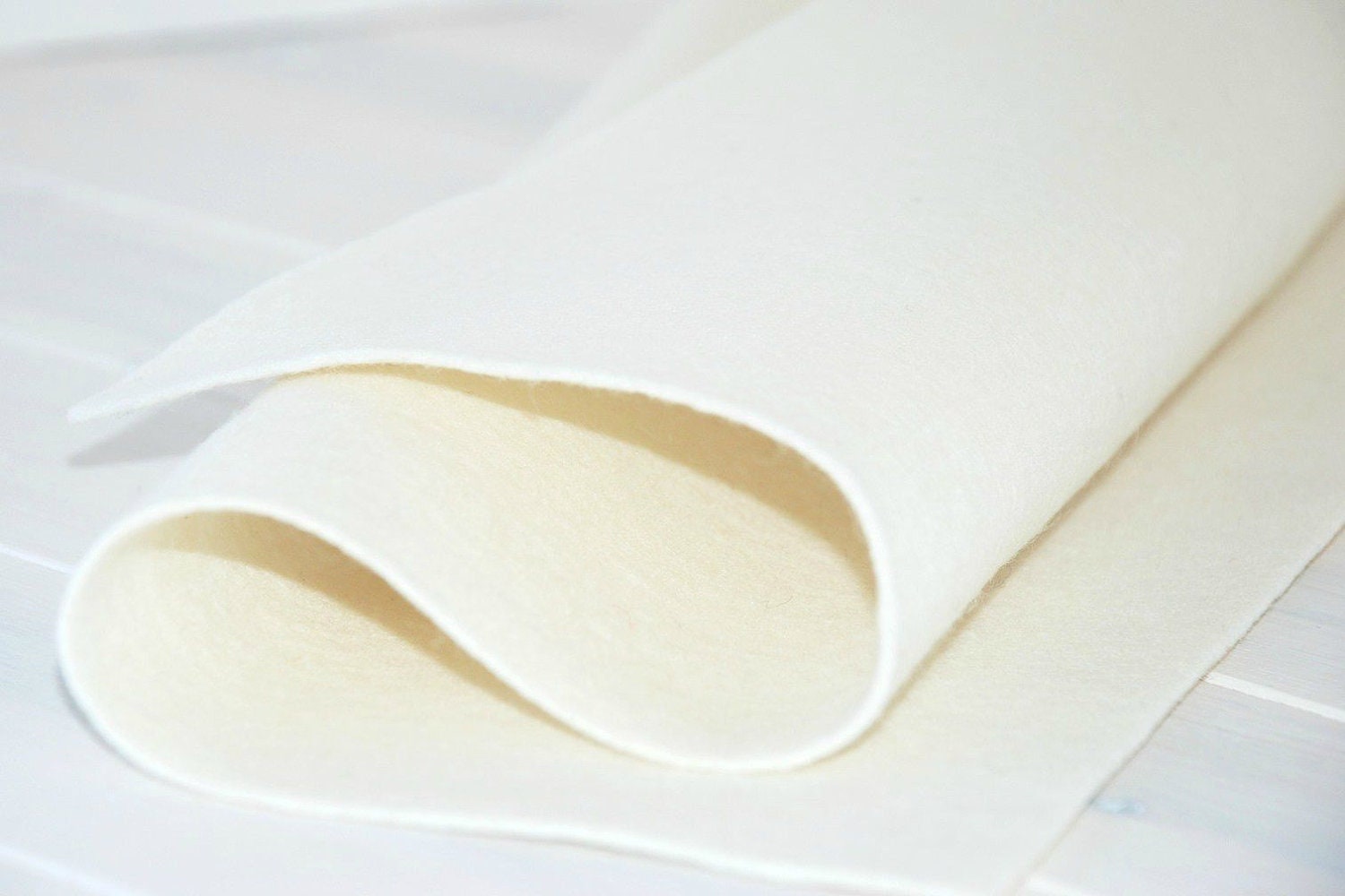 100% Wool Felt, 100 Percent Wool Felt Large Sheet - 18" X 18" - Color Vanilla-60 - Pure Felt