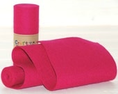 Wool Felt  Roll - 100% Wool Felt Roll 5" x 36" - Wool Felt Color Cerise-25 - European Wool Felt