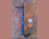 Blacksmith handmade iron wall hook with handmade nail