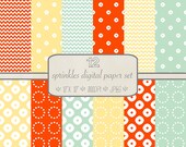 Patterned Digital Paper Pack // Sprinkles // 12 pieces // jpeg files // 300 DPI // Instant Download Il_170x135