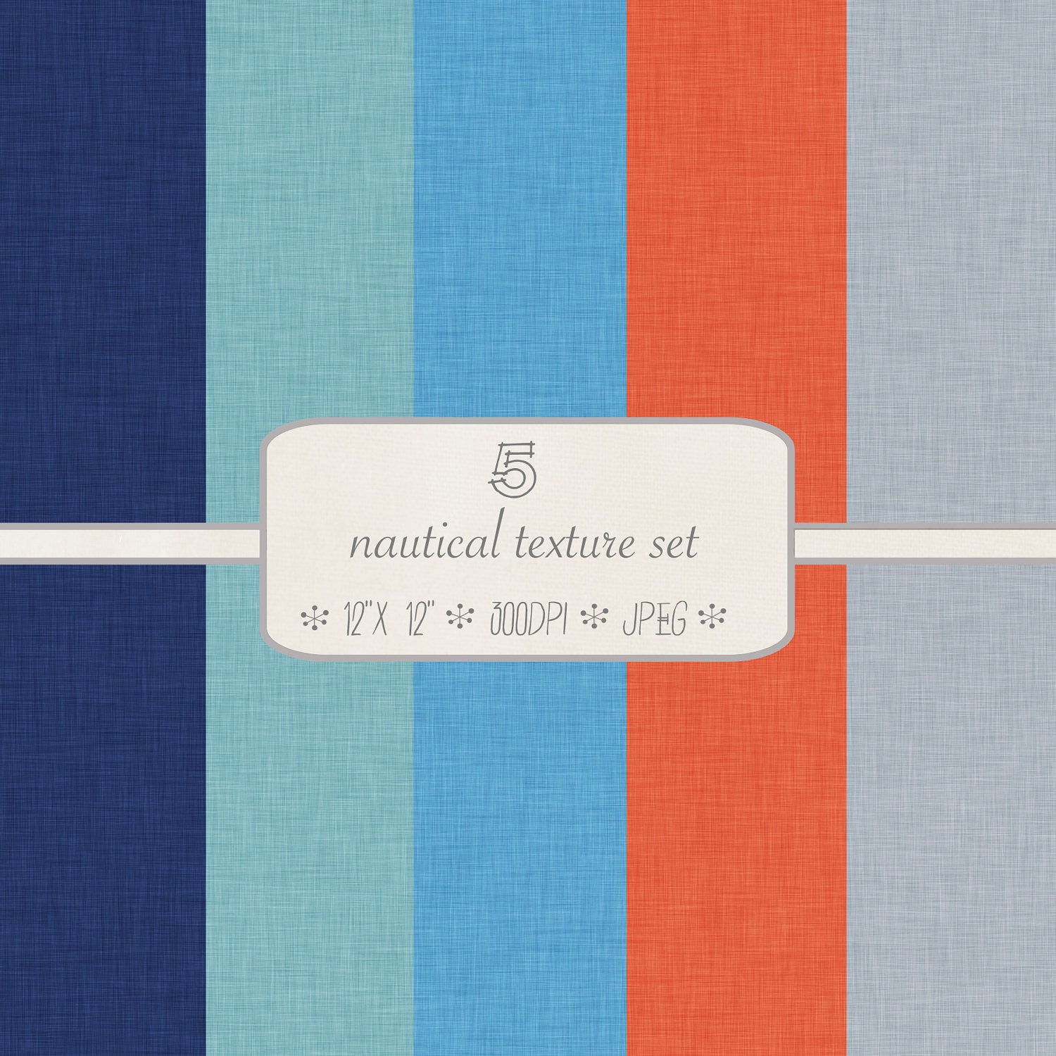 Textured Digital Paper Pack // Nautical Texturesl // 5 pieces // jpeg files // 300 DPI // Instant Download Il_170x135