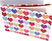 Valentines Day Hearts Handbound NoteBook or Journal - Stab Binding - Blank Book or Photobook
