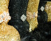 Wedding Centerpiece, Wedding Decorations, Gold, Glitter, New Years Eve, Vase, Engagement Party, Bridal Shower, Birthday, Black Tie, Black