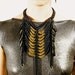 Chainmaille Native American inspired Necklace Brass and Black Scales